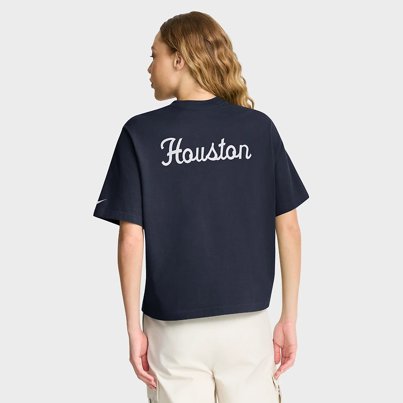 T-shirt Nike bleu marine Houston Texans Rewind pour femme