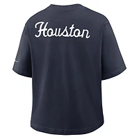 T-shirt Nike bleu marine Houston Texans Rewind pour femme