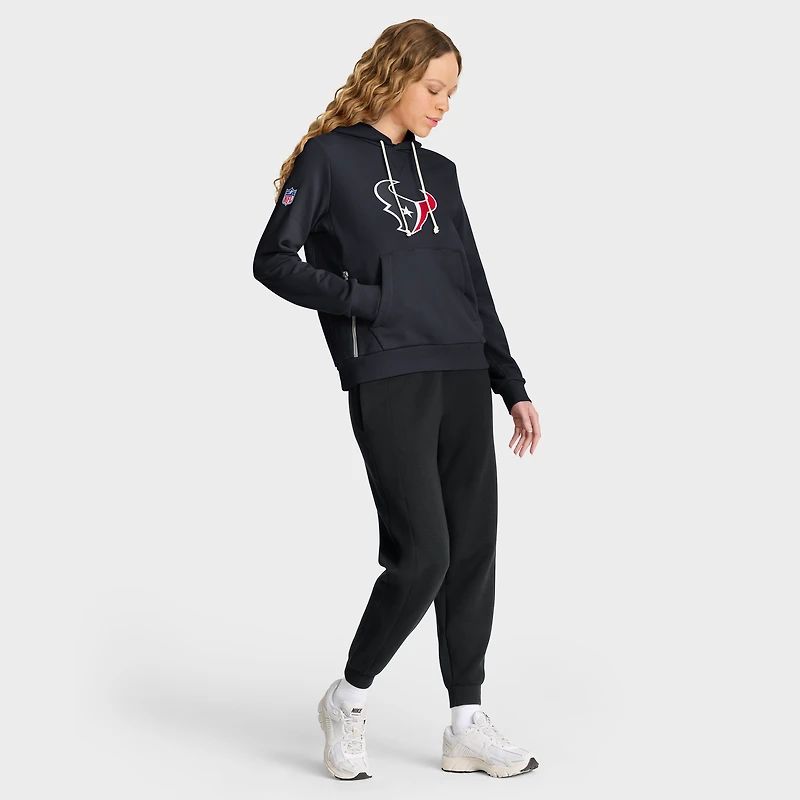 Sweat à capuche Nike Dri-FIT bleu marine pour femme des Houston Texans Sideline Standard Issue Initial Home