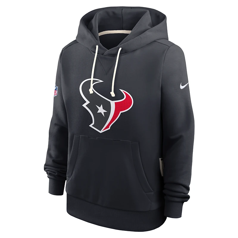 Women's Nike Navy Houston Texans Sideline Standard Issue Initial Home Dri-FIT Hoodie