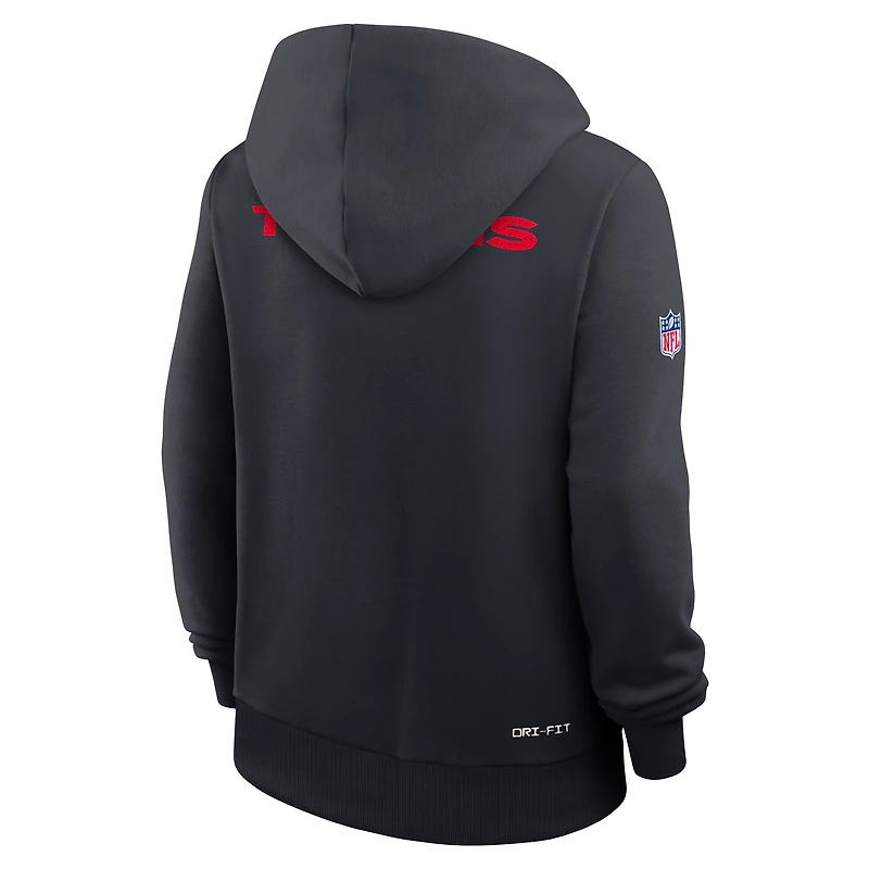 Women's Nike Navy Houston Texans Sideline Standard Issue Initial Home Dri-FIT Hoodie