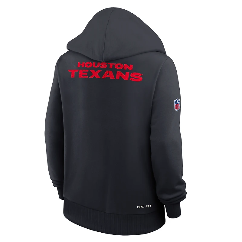 Women's Nike Navy Houston Texans Sideline Standard Issue Initial Home Dri-FIT Hoodie