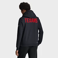 Sweat à capuche Nike bleu marine Houston Texans Throwback Sideline Standard Issue Dri-FIT pour femme