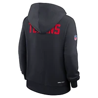 Sweat à capuche Nike bleu marine Houston Texans Throwback Sideline Standard Issue Dri-FIT pour femme