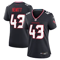Maillot de match Nike Neville Hewitt bleu marine pour femme des Houston Texans