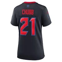 Maillot Nike Nick Chubb bleu marine pour femme des Houston Texans