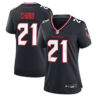 Maillot Nike Nick Chubb bleu marine pour femme des Houston Texans
