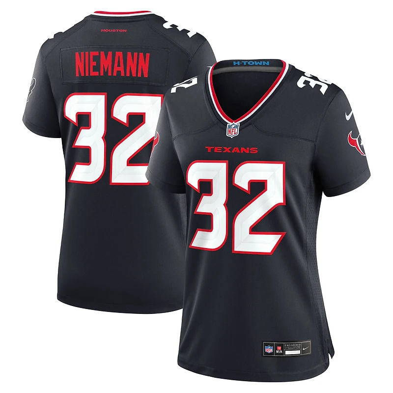 Women's Nike Nick Niemann  Navy Houston Texans Team Game Jersey
