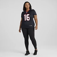Maillot de match Nike Quintez Cephus bleu marine pour femme des Houston Texans
