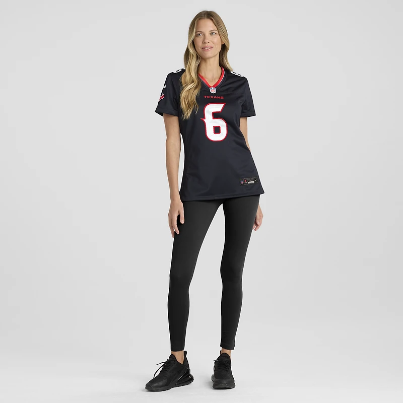 Maillot de match Nike pour femme Reed Blankenship bleu marine des Houston Texans