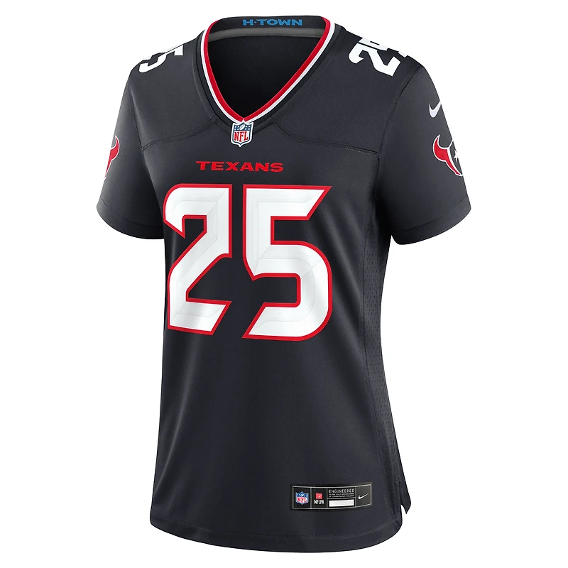 Maillot de match l'équipe Nike Russ Yeast Navy Houston Texans pour femme