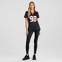 Maillot de match Nike Tim Settle Jr. bleu marine pour femme des Houston Texans