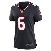 Maillot de match Nike Tommy Townsend bleu marine des Houston Texans pour femme