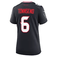 Maillot de match Nike Tommy Townsend bleu marine des Houston Texans pour femme