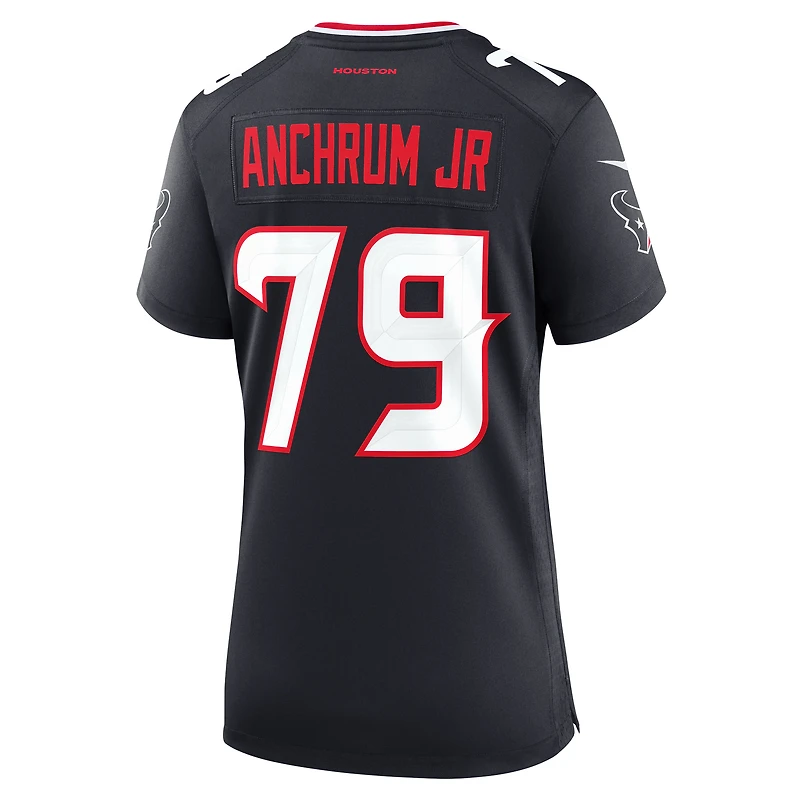 Maillot de match Nike Tremayne Anchrum Jr. bleu marine pour femme des Houston Texans