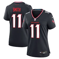 Maillot Nike Tremon Smith bleu marine pour femme des Houston Texans