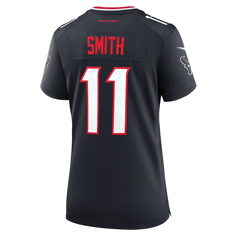 Maillot Nike Tremon Smith bleu marine pour femme des Houston Texans