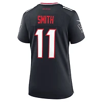 Maillot Nike Tremon Smith bleu marine pour femme des Houston Texans