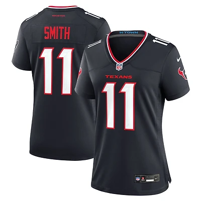 Maillot Nike Tremon Smith bleu marine pour femme des Houston Texans
