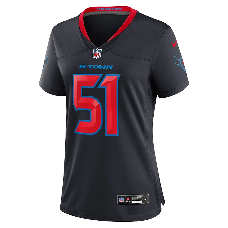Maillot de match Nike Will Anderson Jr. pour femme, bleu marine