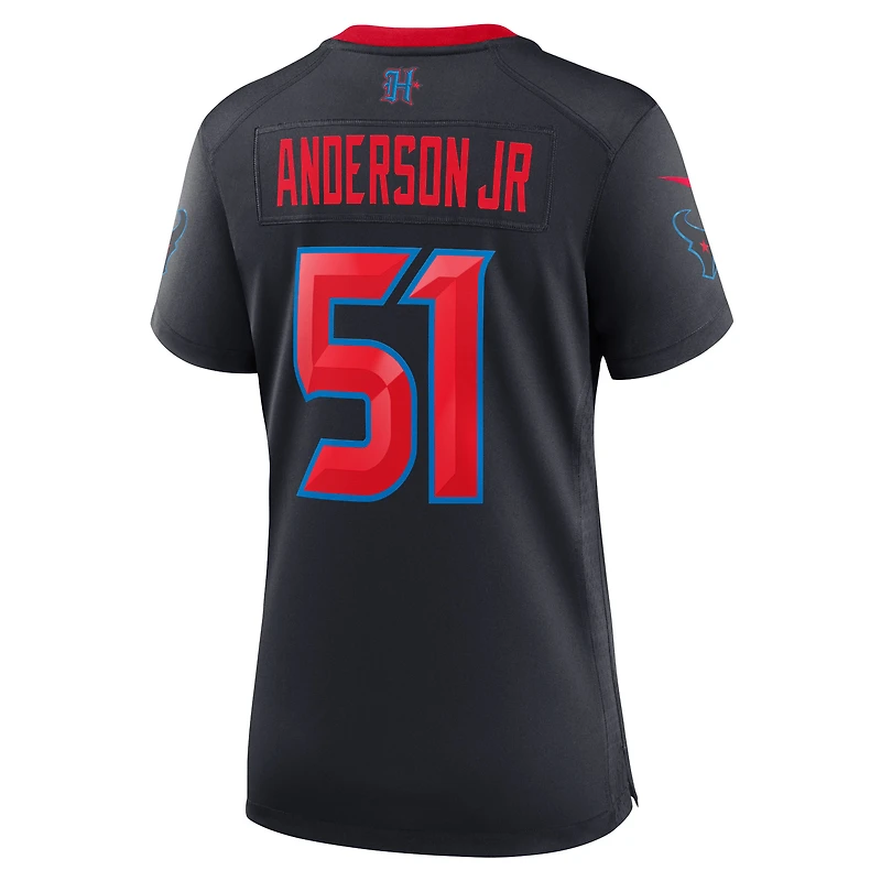 Maillot de match Nike Will Anderson Jr. pour femme, bleu marine