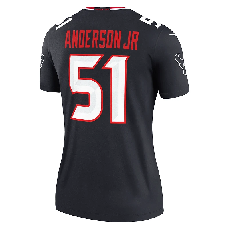 Haut Nike Will Anderson Jr. bleu marine pour femme, joueur légendaire des Houston Texans