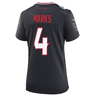 Maillot de match Nike Woody Marks bleu marine des Houston Texans pour femmes