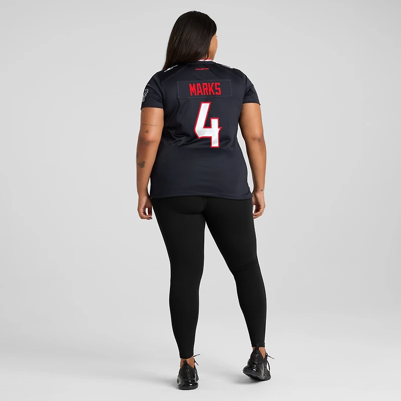 Women's Nike Woody Marks  Navy Houston Texans Team Game Jersey