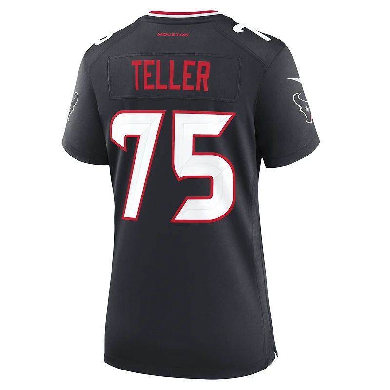 Women's Nike Wyatt Teller  Navy Houston Texans Team Game Jersey