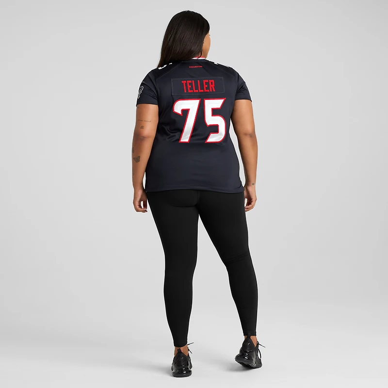 Women's Nike Wyatt Teller  Navy Houston Texans Team Game Jersey