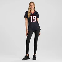 Maillot de match Nike Xavier Hutchinson bleu marine pour femme des Houston Texans