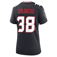 Maillot Nike Zion Childress bleu marine pour femme des Houston Texans