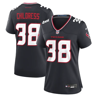 Women's Nike Zion Childress  Navy Houston Texans Team Game Jersey