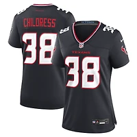 Women's Nike Zion Childress  Navy Houston Texans Team Game Jersey