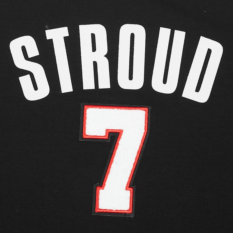 Women's Pro Standard C.J. Stroud Black Houston Texans Player Name & Number Cropped Boxy T-Shirt
