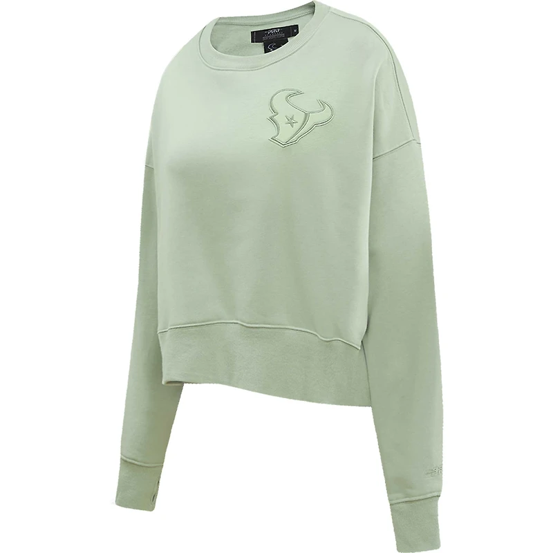 Sweat-shirt neutre Pro Standard vert clair des Houston Texans pour femmes