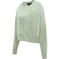Sweat-shirt neutre Pro Standard vert clair des Houston Texans pour femmes