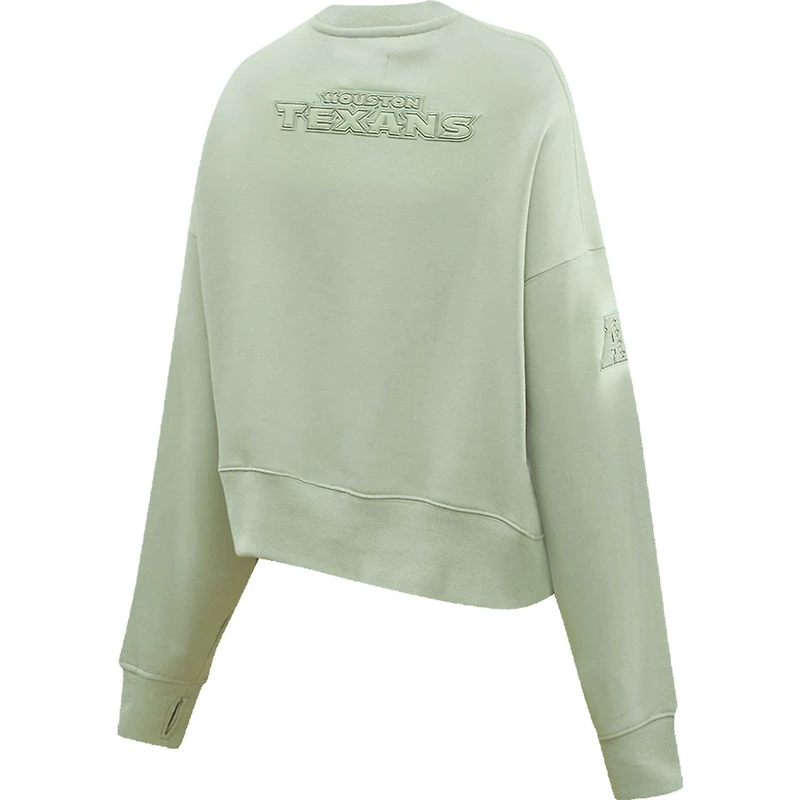 Sweat-shirt neutre Pro Standard vert clair des Houston Texans pour femmes