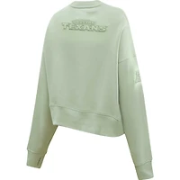 Sweat-shirt neutre Pro Standard vert clair des Houston Texans pour femmes