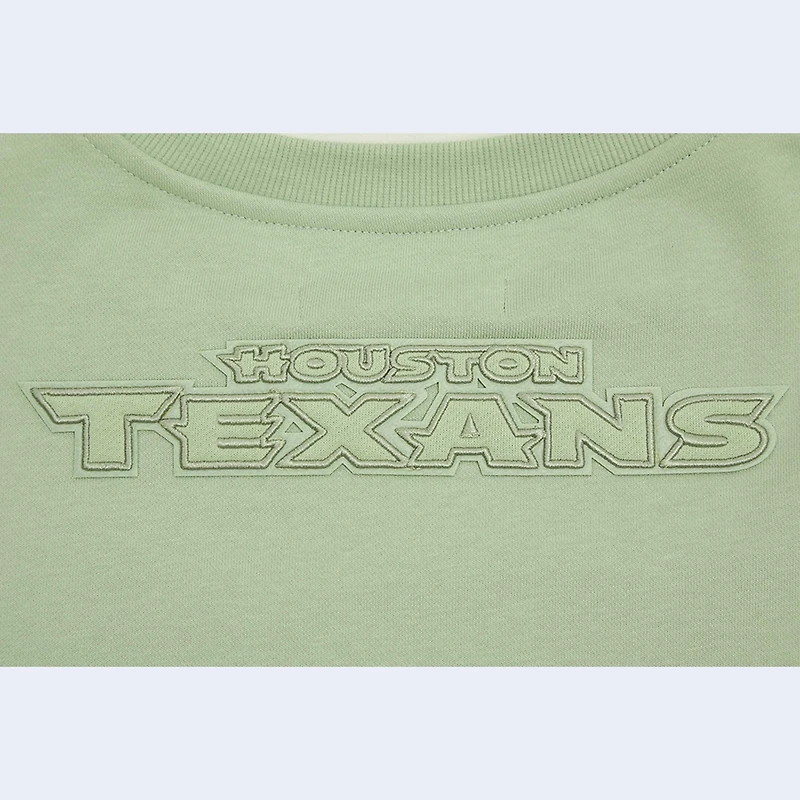 Sweat-shirt neutre Pro Standard vert clair des Houston Texans pour femmes