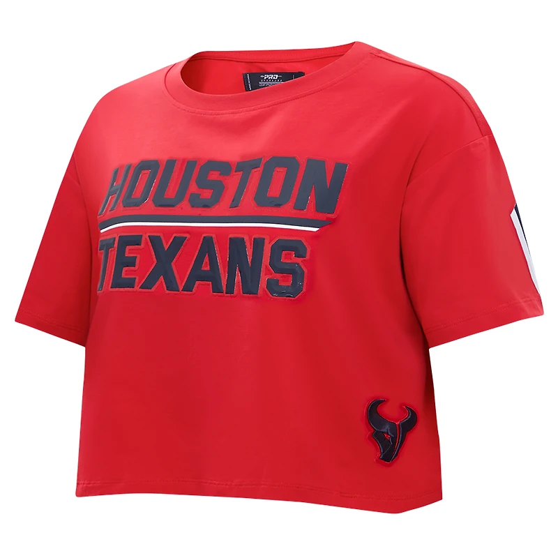 T-shirt carré court alternatif Pro Standard pour femmes des Houston Texans