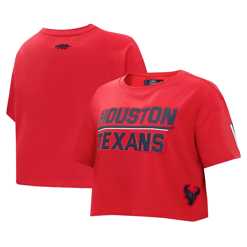 T-shirt carré court alternatif Pro Standard pour femmes des Houston Texans