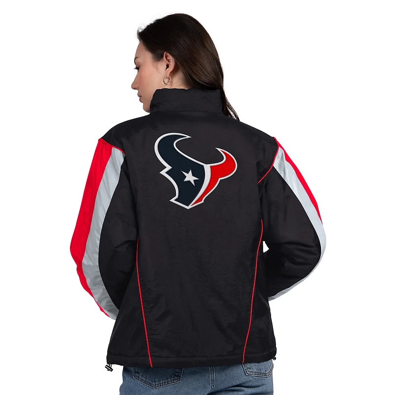 Veste demi-zippée noire/rouge pour femme Houston Texans Thursday Night Gridiron