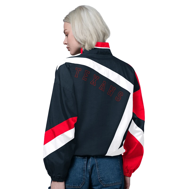 Women's Starter Navy/Red Houston Texans Vintage 1st Quarter Full-Zip Windbreaker