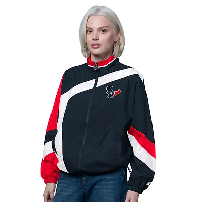 Women's Starter Navy/Red Houston Texans Vintage 1st Quarter Full-Zip Windbreaker