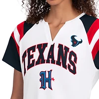 Women's Starter  White Houston Texans Game On Notch Neck T-Shirt