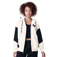 Women's Starter White Houston Texans Scrimmage Full-Zip Hoodie