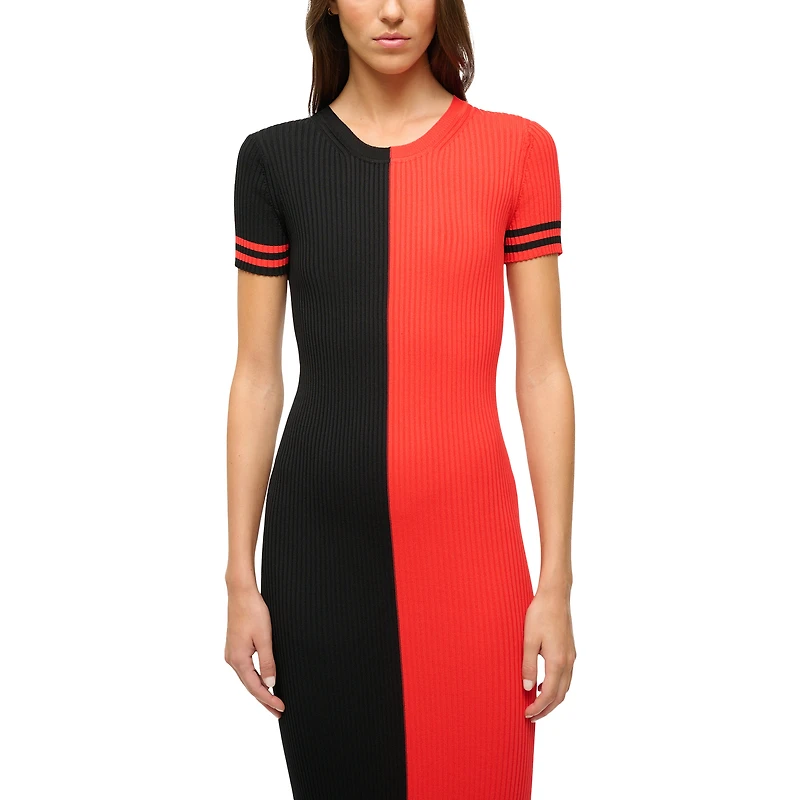 Robe Colleen bleu marine/rouge pour femme STAUD des Houston Texans