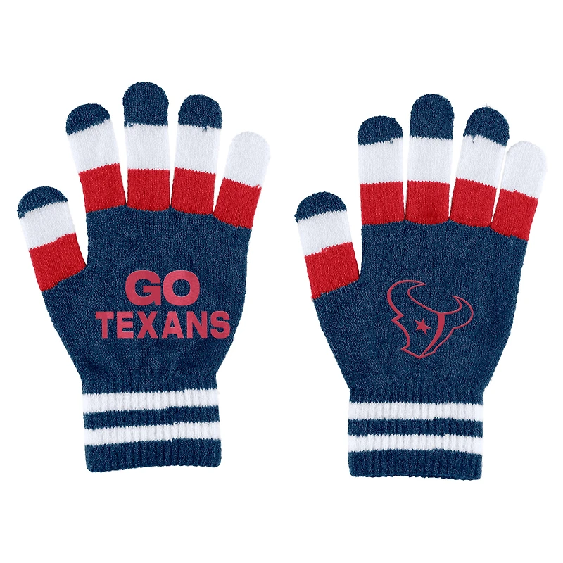 Women's WEAR by Erin Andrews Houston Texans Striped Scarf & Gloves Set