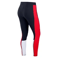 Women's WEAR by Erin Andrews Navy/Red Houston Texans Color-Block Leggings